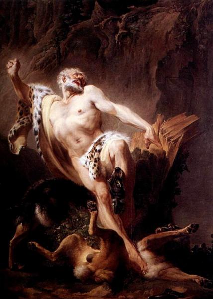 Milo Of Croton by Joseph-benoit Suvee