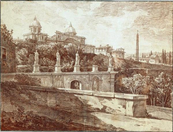 View Of The Esquiline Hill And The Basilica Of Sta-maia Maggiore In Rome by Joseph-benoit Suvee Oil Painting Reproductions