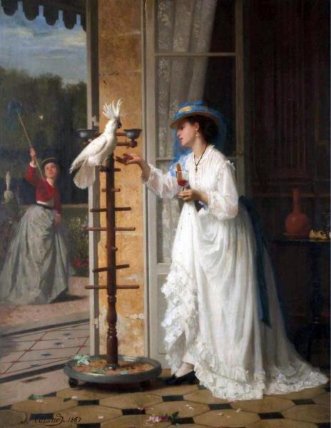The Pet Cockatoo by Joseph Caraud