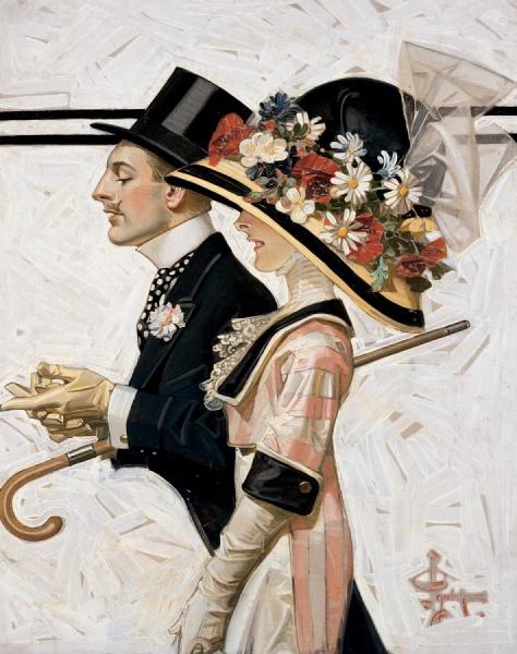 Strolling Easter Couple, 1912 by Joseph Christian Leyendecker