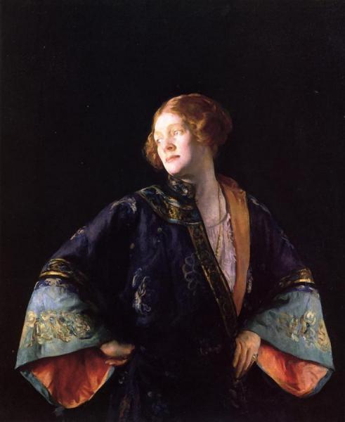 The Blue Mandarin Coat by Joseph Decamp Oil Painting Reproductions