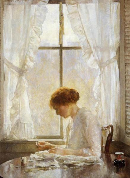 The Seamstress by Joseph Decamp