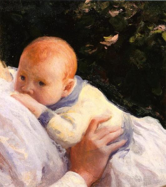 Theodore Lambert Decamp As An Infant by Joseph Decamp
