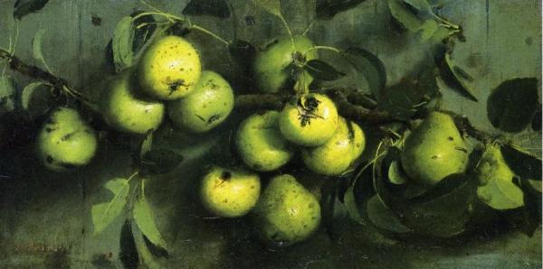 Bough Of Pears With Yellow Jacket by Joseph Decker