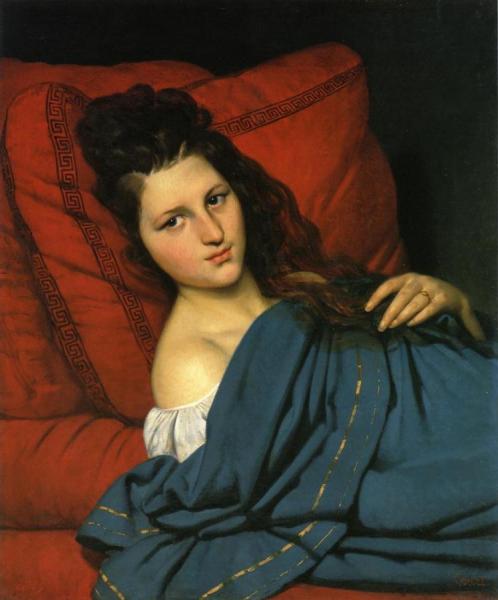 Woman Reclining On A Divan by Joseph Desire Court