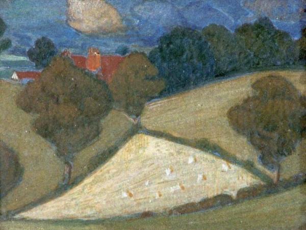 A Farm by Joseph Edward Southall