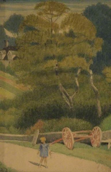 A Lane In Gloucestershire, Near Painswick by Joseph Edward Southall