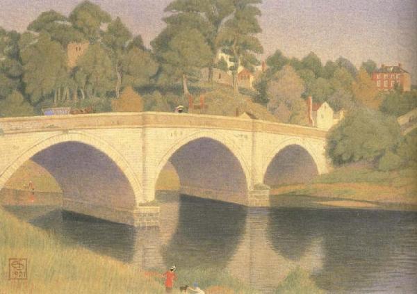 Dinham Bridge by Joseph Edward Southall
