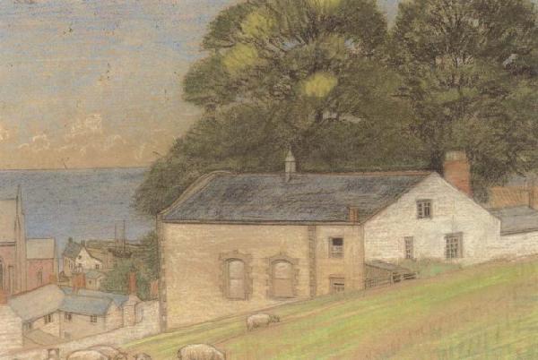 Grazing Sheep, Watchet, Somerset by Joseph Edward Southall
