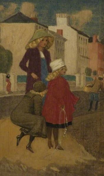In Edgbaston, Birmingham by Joseph Edward Southall Oil Painting Reproductions