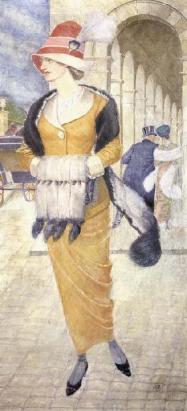 In The Rue De Rivoli by Joseph Edward Southall