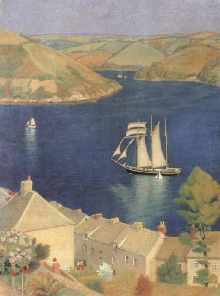 The Three-masted Schooner by Joseph Edward Southall Oil Painting Reproductions