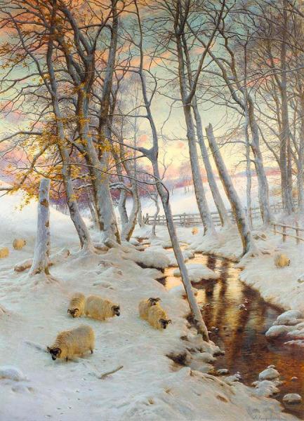 On A Clear Eve When The November Sky Grew Red (1899) by Joseph Farquharson