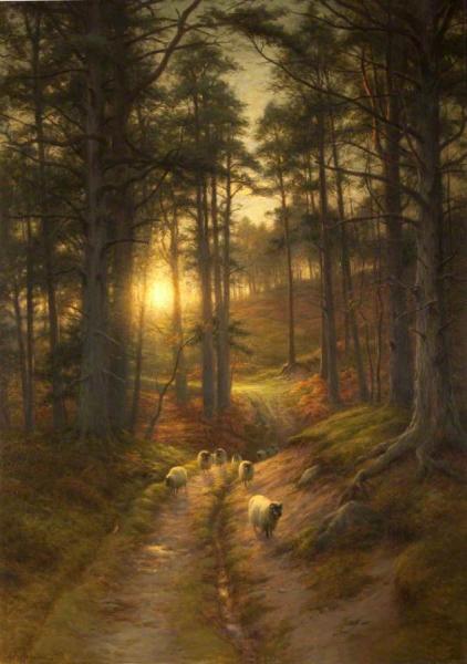 The Sun Fast Sinks In The West by Joseph Farquharson