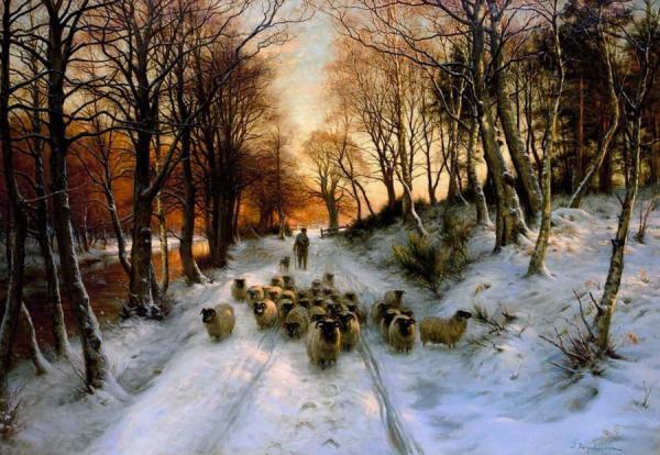 Through The Calm And Frosty Air (1908) by Joseph Farquharson