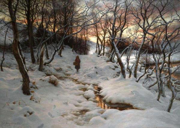 West With Evening Glows by Joseph Farquharson Oil Painting Reproductions