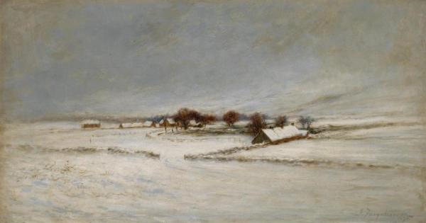 When Snow The Pasture Sheets by Joseph Farquharson Oil Painting Reproductions