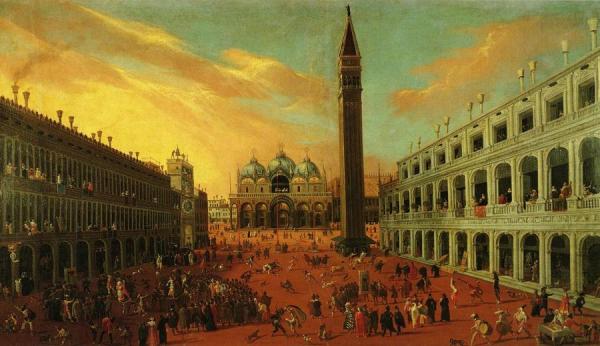 Piazza San Marco At Carnival Time by Joseph Heintz The Younger