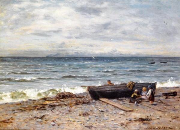 At Play On The Shore by Joseph Henderson