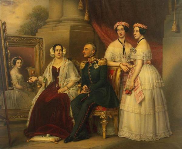 Family Of Duke Joseph Von Sachsen-altenburg by Joseph Karl Stieler
