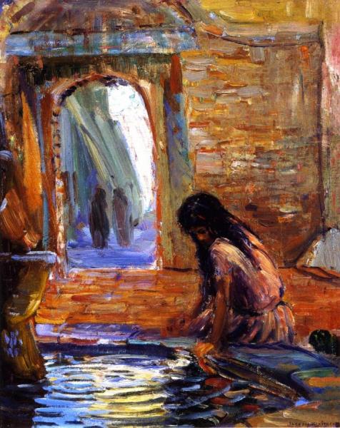 A Moments Reflection, The Sacred Garden, Mission San Juan Capistrano by Joseph Kleitsch Oil Painting Reproductions