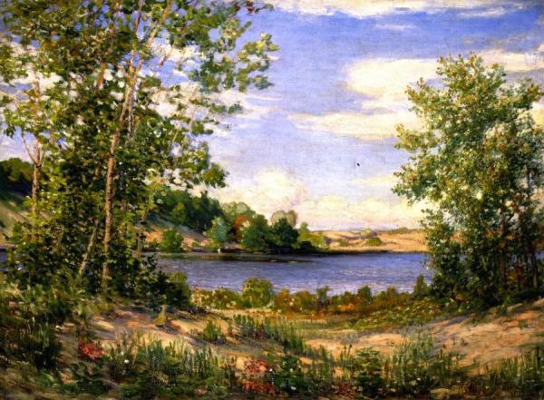 A View Across The Lake, Saugatuck, Michigan by Joseph Kleitsch