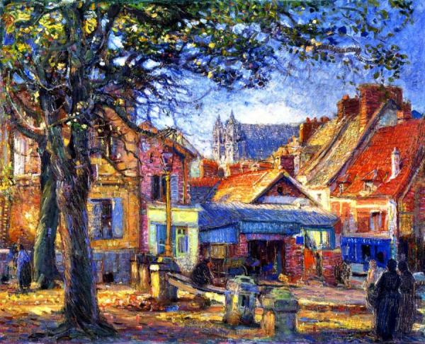 Ancient And Modern Normandie, Vernon, France by Joseph Kleitsch