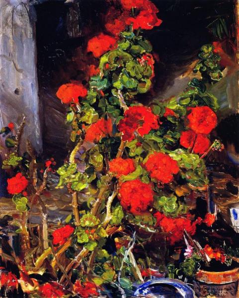Geraniums by Joseph Kleitsch