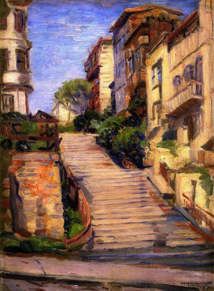 Joice Street (nob Hill), San Francisco by Joseph Kleitsch