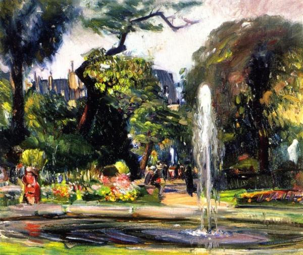 Luxembourg Gardens. Paris by Joseph Kleitsch