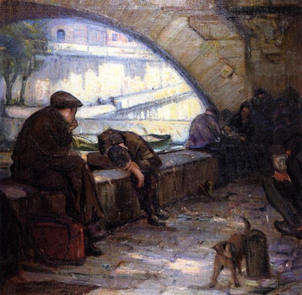 Reposer, Pont Neuf by Joseph Kleitsch