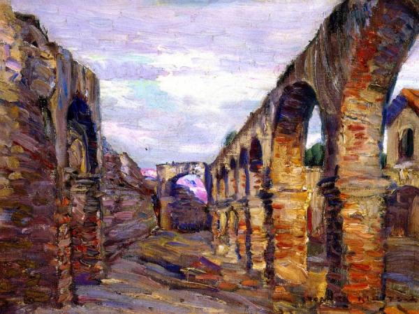 Ruins, San Juan Capistrano by Joseph Kleitsch