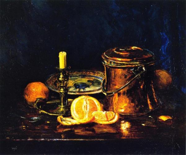 Still Life With Oranges by Joseph Kleitsch