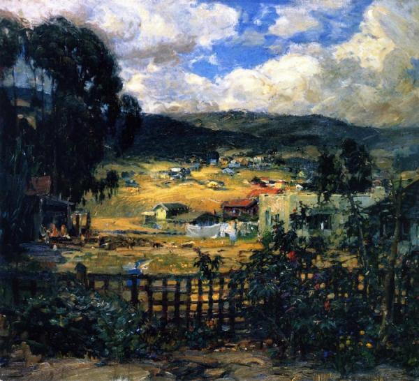 The Garden Fence by Joseph Kleitsch