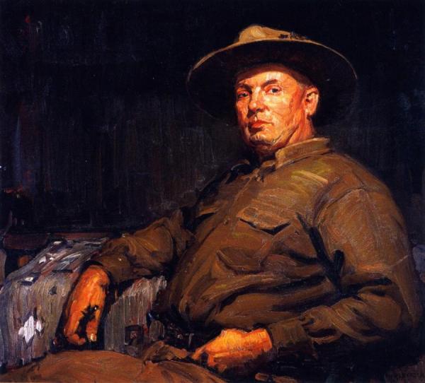 Unidentified Male Portrait, Pala Indian Reservation, Pala, California by Joseph Kleitsch