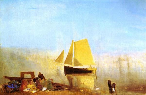 A Sail Boat At Rouen by Joseph Mallord William Turner