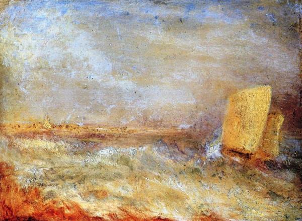 A Sailing Boat Off Deal by Joseph Mallord William Turner