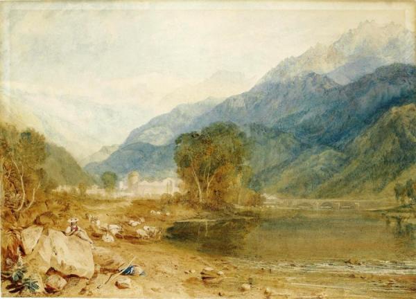 A View From The Castle Of St-michael, Bonneville, Savoy, From The Banks Of The Arve River by Joseph Mallord William Turner