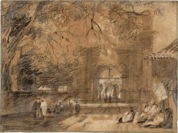 Aosta, The Arch Of Augustus From The Via Sant' Anselmo by Joseph Mallord William Turner
