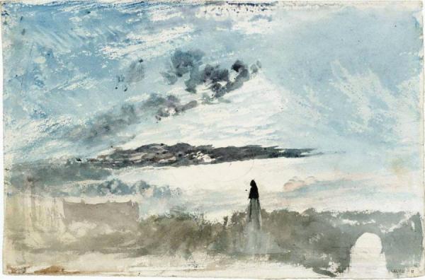 Bridge And Monument by Joseph Mallord William Turner