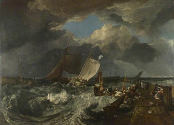 Calais Pier, With French Poissards (sic) Preparing For Sea: An English Packeet Arriving by Joseph Mallord William Turner