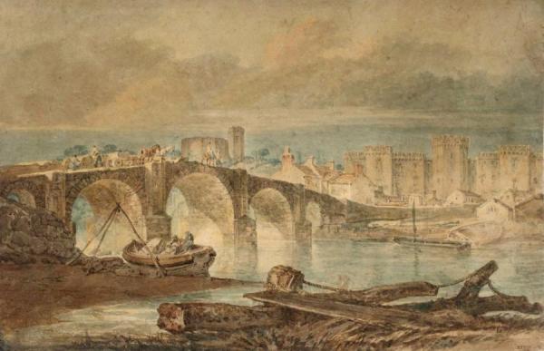 Cardiff Bridge And Castle by Joseph Mallord William Turner