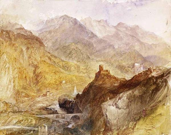 Chatel Argent, In The Val D'aosta, Near Villeneuve by Joseph Mallord William Turner