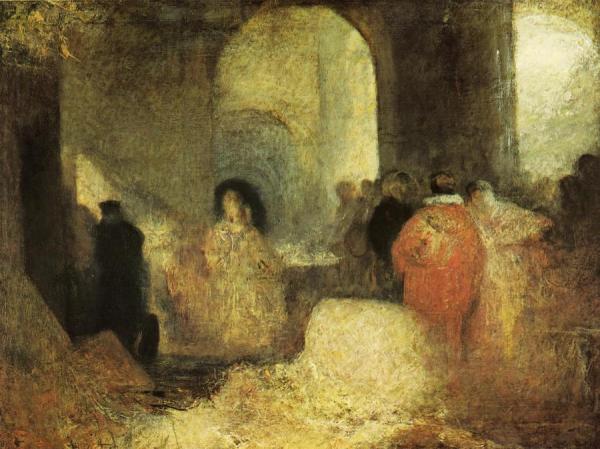 Dinner In A Great Room With Figures In Costume by Joseph Mallord William Turner