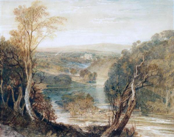 Distant View Of Barden Tower On The Rver Wharfe, West Riding, Yorkshire by Joseph Mallord William Turner