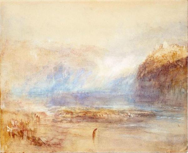 Falls Of The Rhine At Schaffhausen - Distant View by Joseph Mallord William Turner