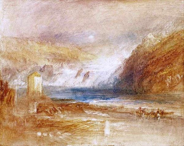 Falls Of The Rhine At Schaffhausen, Front View by Joseph Mallord William Turner