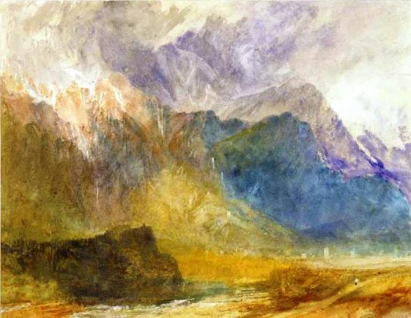 From Sarre Looking Towards Aymavilles, Val D'aosta by Joseph Mallord William Turner