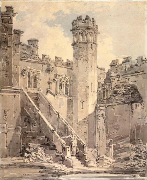 Haddon Hall Near Bakewell, Derbyshire by Joseph Mallord William Turner