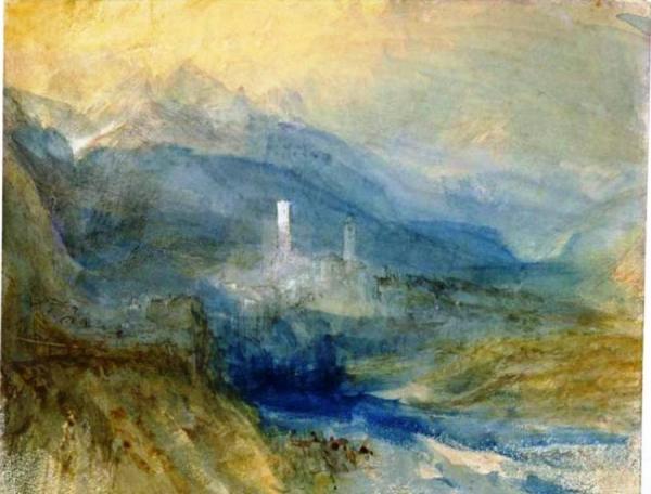 Hospenthal, Fall Of St. Gothard, Sunset by Joseph Mallord William Turner